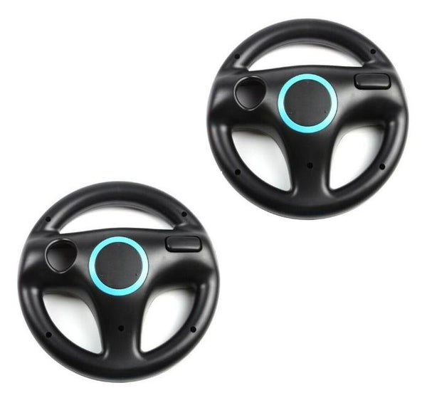 Racing Steering Wheel for Nintendo Wii controller wireless - 2 pack Black | ZedLabz