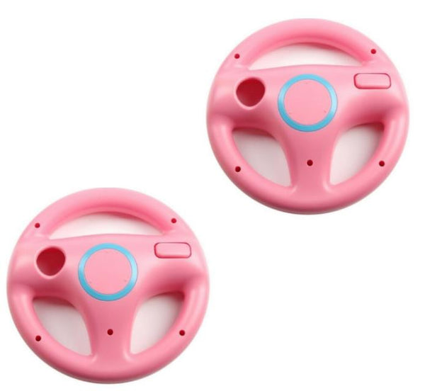 Racing Steering Wheel for Nintendo Wii controller wireless - 2 pack Pink | ZedLabz