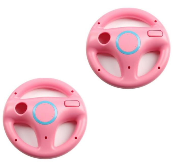 Racing Steering Wheel for Nintendo Wii controller wireless - 2 pack Pink | ZedLabz - 1