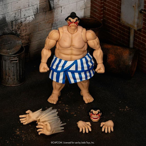 Ultra Street Fighter II: The Final Challengers E. Honda Deluxe 1:12 Scale Action Figure | Jada Toys