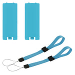 Battery Cover & Wrist Strap Kit For Nintendo Wii Remote Controller - 4 In 1 Pack Blue | ZedLabz