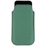 Real leather slip case for iPhone SE 5 5s Made In England - Aqua & pink | ZedLabz - 3