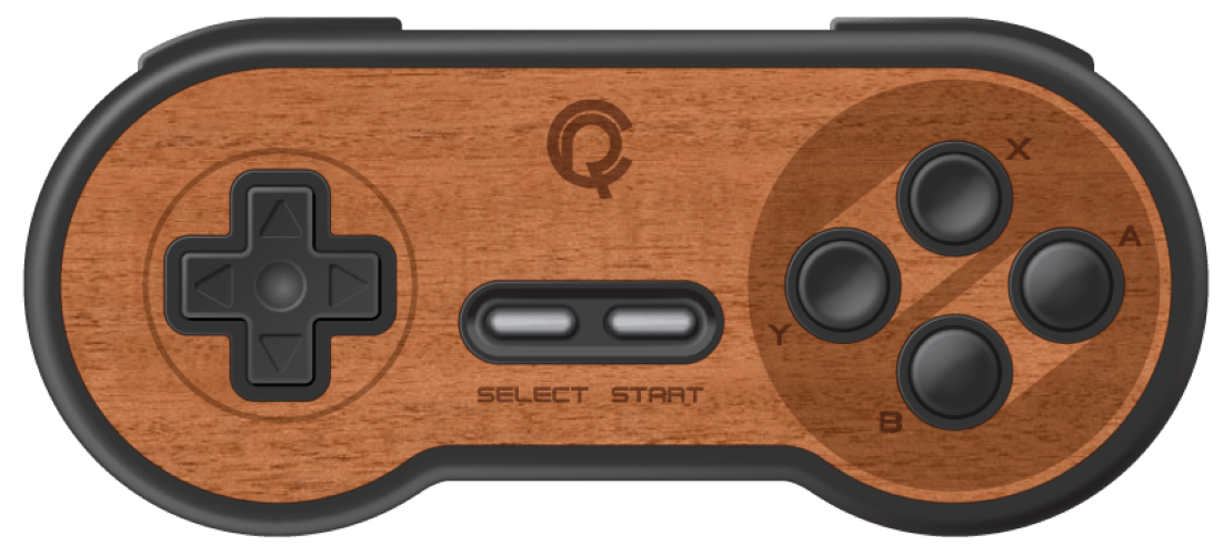Real wood veneer kit for 8bitDo SN30 SNES wireless controller | Rose Colored Gaming - 4
