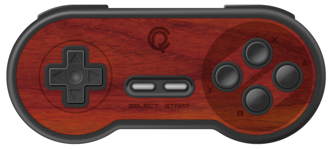 Real wood veneer kit for 8bitDo SN30 SNES wireless controller | Rose Colored Gaming - 2