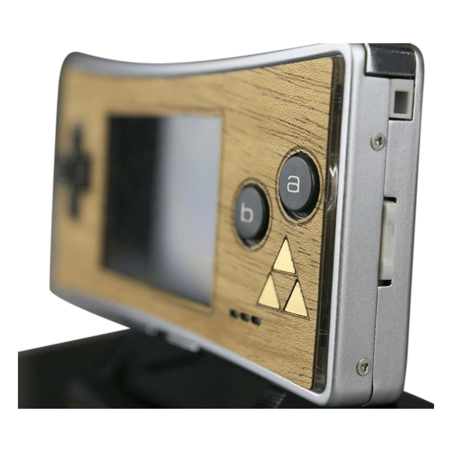 Real wood veneer kit for Nintendo Game Boy Micro console - Mahogany Zelda Mystique Edition | Rose Colored Gaming - 3