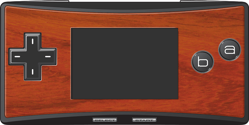 Real wood veneer kit for Nintendo Game Boy Micro console - Padauk | Rose Colored Gaming - 1