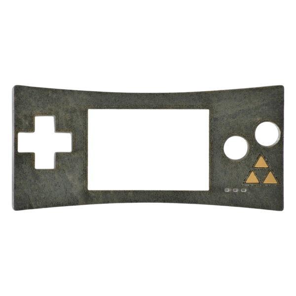 Real wood veneer kit for Nintendo Game Boy Micro console - Stone Zelda Mystique Edition | Rose Colored Gaming