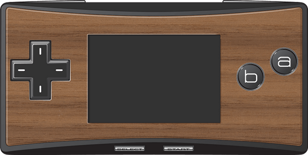 Real wood veneer kit for Nintendo Game Boy Micro console - Walnut | Rose Colored Gaming