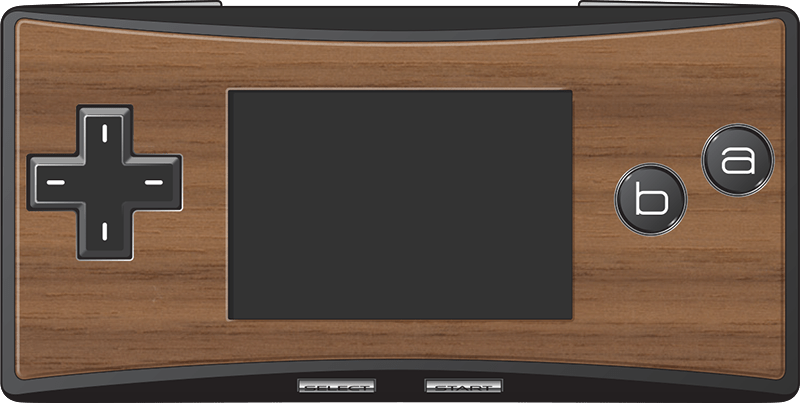 Real wood veneer kit for Nintendo Game Boy Micro console - Walnut | Rose Colored Gaming - 1