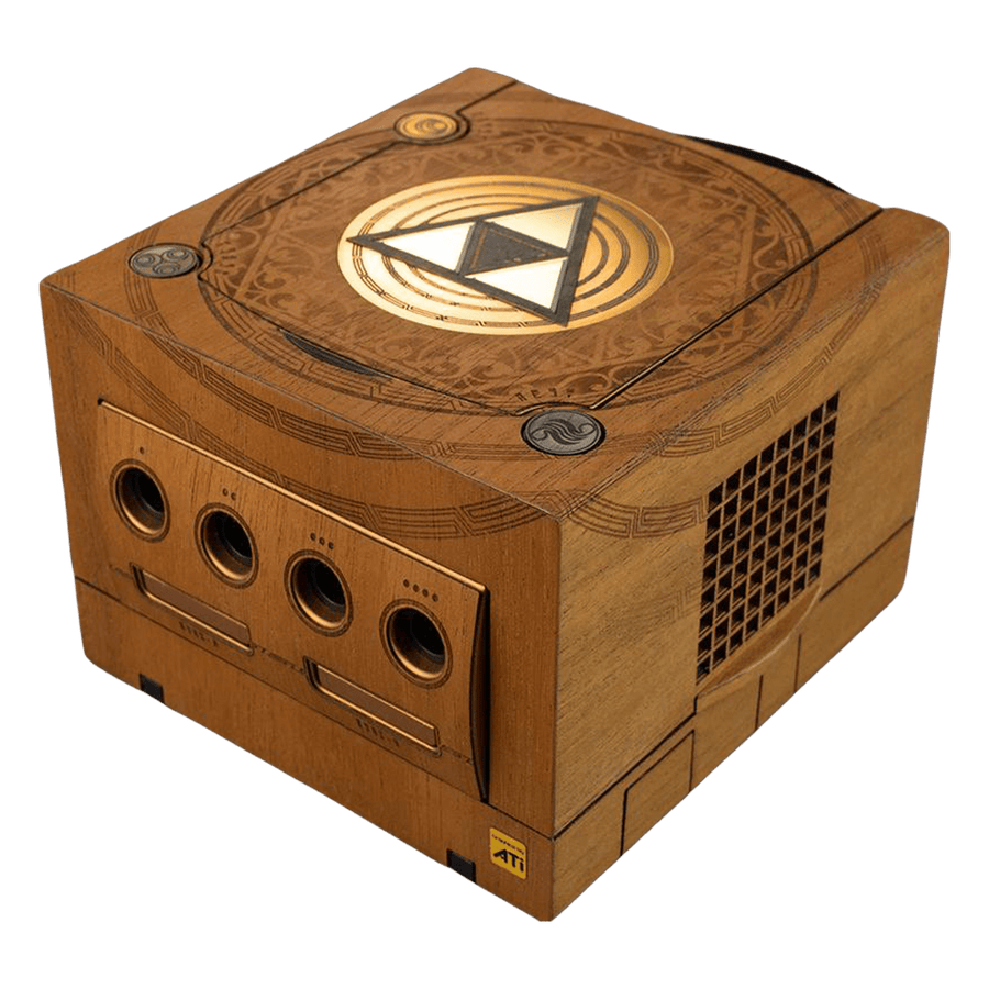 Real wood veneer kit for Nintendo GameCube console - Zelda KoroKube Edition **PRE - ORDER** | Rose Colored Gaming - 1