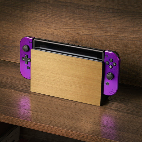 Real wood veneer kit for Nintendo Switch console dock self adhesive - Mahogany | Rose Colored Gaming