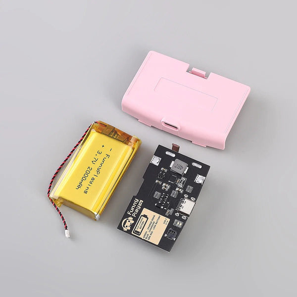 Rechargeable battery pack for Nintendo Game Boy Advance USB C mod 1800 Mah Lipo - Pink | Funnyplaying