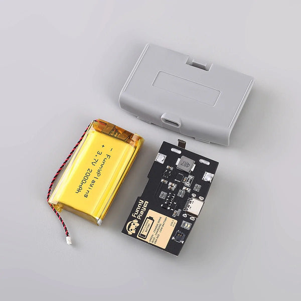Rechargeable battery pack for Nintendo Game Boy Advance USB C mod 1800 Mah Lipo - SFC Grey | Funnyplaying