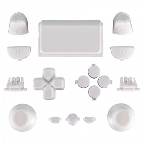 Replacement Full Button Set For 2nd Gen Sony PS4 JDM-030 Controllers - White | ZedLabz