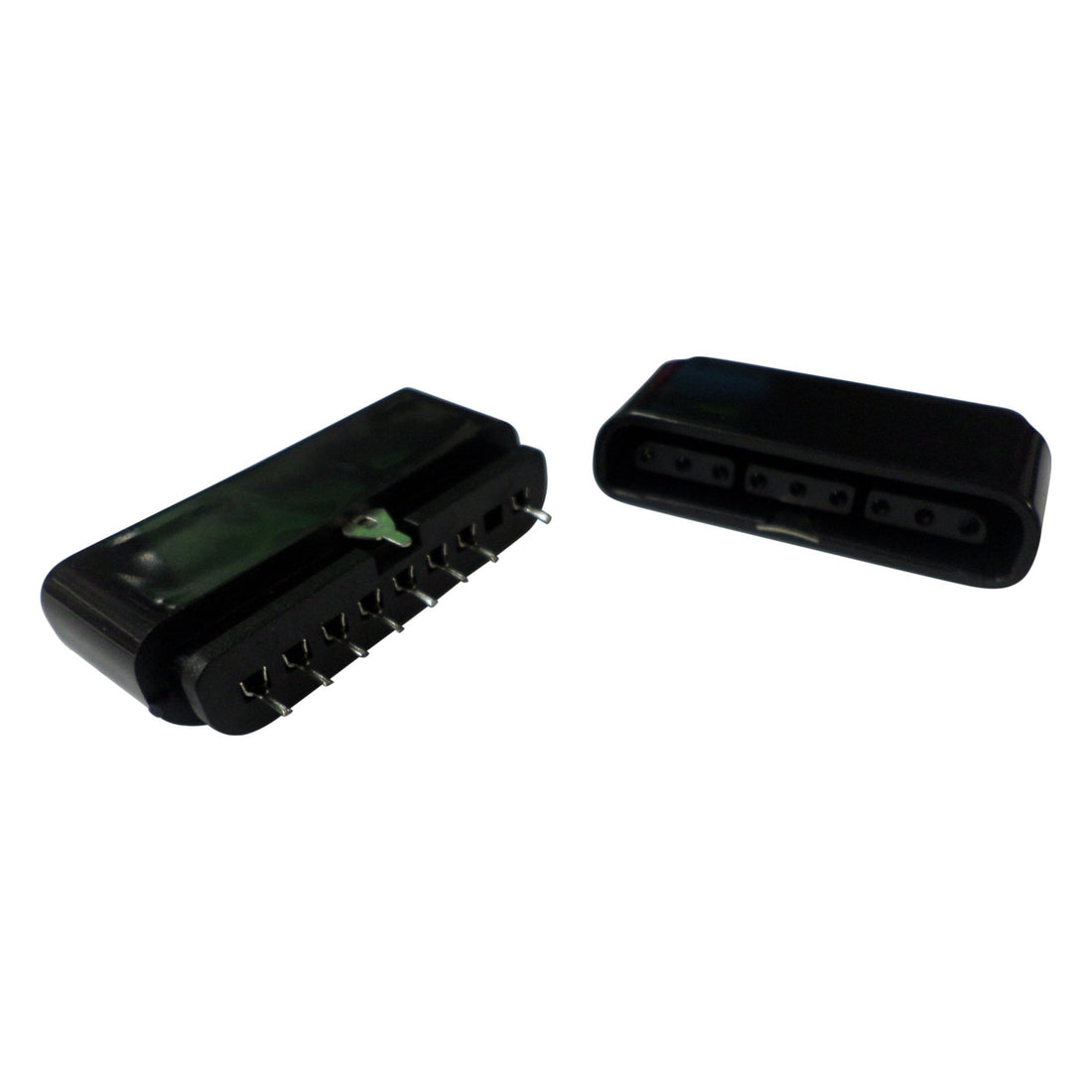 Connector port for PS2 controller 8 pin female port - 2 pack Black ...