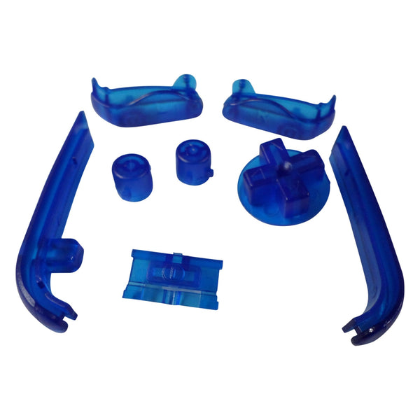 Replacement Button Set For Nintendo Game Boy Advance - Clear Dark Blue | ZedLabz