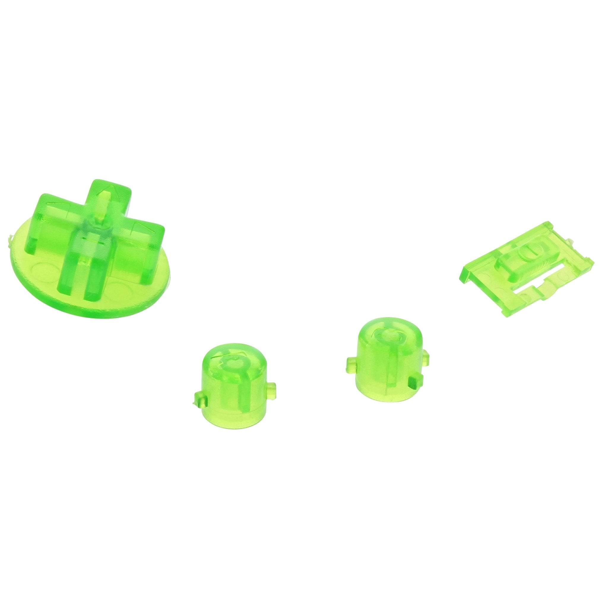 Replacement Button Set For Nintendo Game Boy Advance - Clear Green | ZedLabz - 1