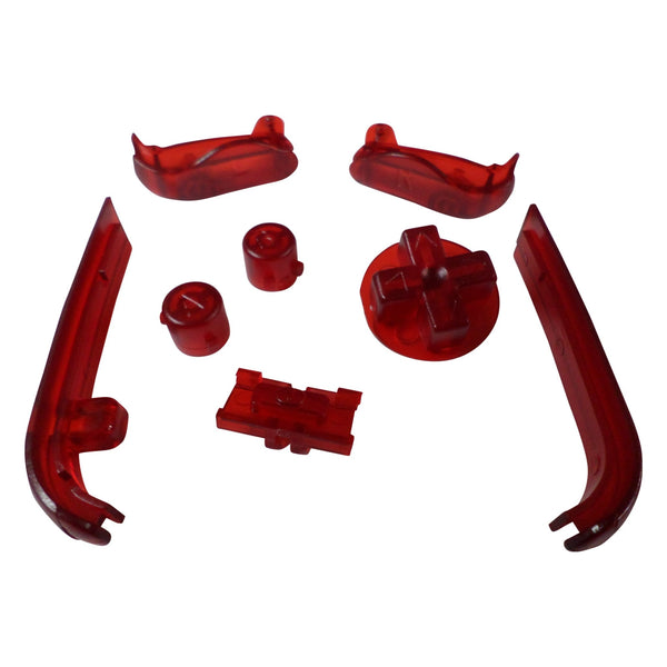  Replacement Button Set For Nintendo Game Boy Advance - Clear Red | ZedLabz