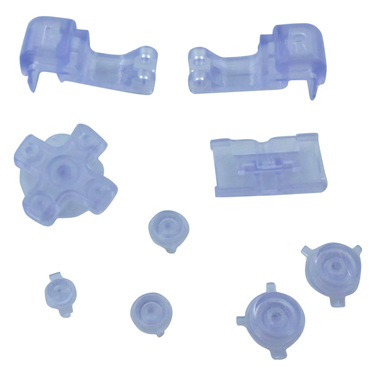 Replacement Button Set For Nintendo Game Boy Advance SP - Clear Atomic Purple | ZedLabz - 1