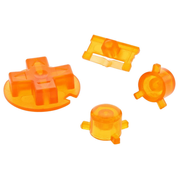 Replacement Button Set For Nintendo Game Boy Pocket - Clear Orange | ZedLabz