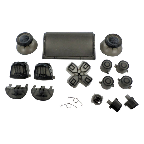 Replacement Button Set For Sony PS4 Pro JDS-040 Controllers - Clear Black | ZedLabz