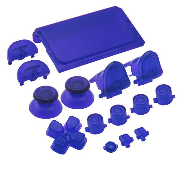 Replacement Button Set For Sony PS4 Slim Controllers - Clear Blue | ZedLabz
