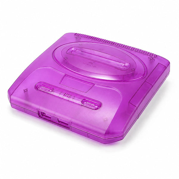 Replacement console shell housing for Sega Mega Drive 2 / Genesis 2 - Clear Purple | XYAB - 1
