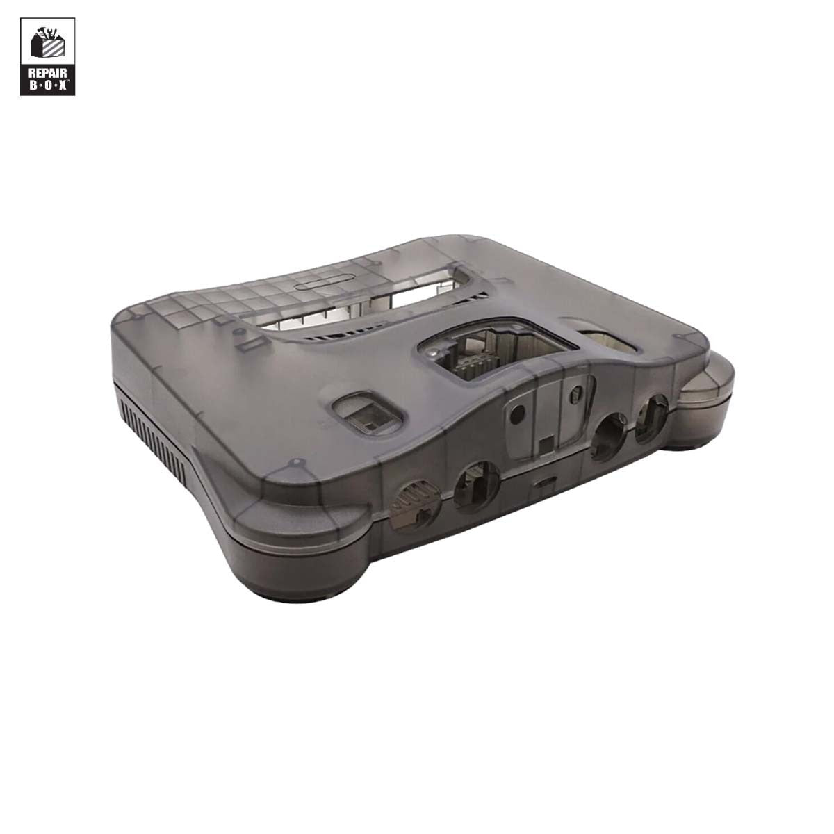 Custom housing shell for Nintendo 64 N64 console - Clear black | RepairBox