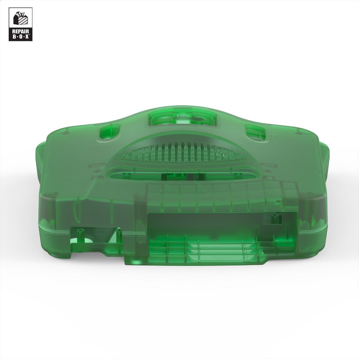 Replacement custom housing shell for Nintendo 64 N64 console - Clear dark green | RepairBox - 5