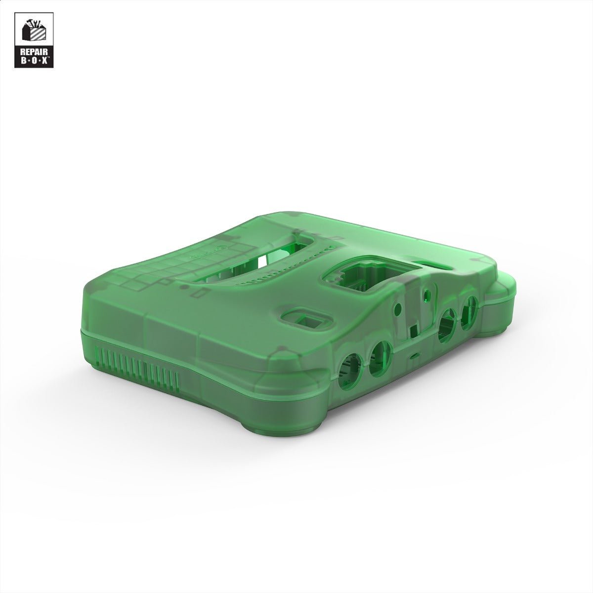 Replacement custom housing shell for Nintendo 64 N64 console - Clear dark green | RepairBox - 1