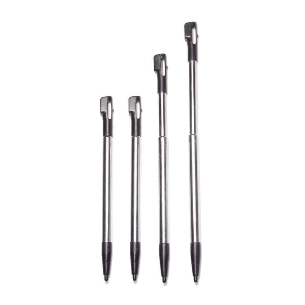 Replacement Extendable Metal Stylus Pens For Nintendo DSi - 4 Pack Black | ZedLabz - 1