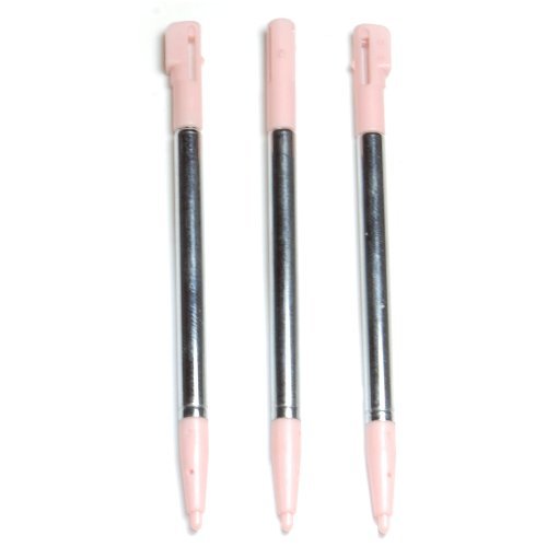 Replacement Extendable Metal Stylus Pens For Nintendo DSi - 4 Pack Pink | ZedLabz - 3