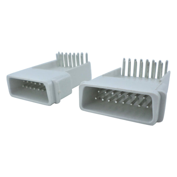 Replacement extension controller port 15 pin 90 degree female connector socket for Famicom console - 2 pack white | ZedLabz