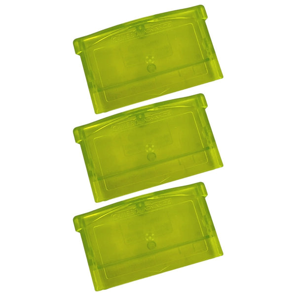 Replacement game cartridge shell case for Nintendo Game Boy Advance games GBA - 3 pack extreme green | ZedLabz