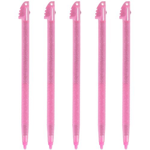 Replacement Glitter Stylus Set For Nintendo 3DS XL - 5 Pack Pink | ZedLabz - 3