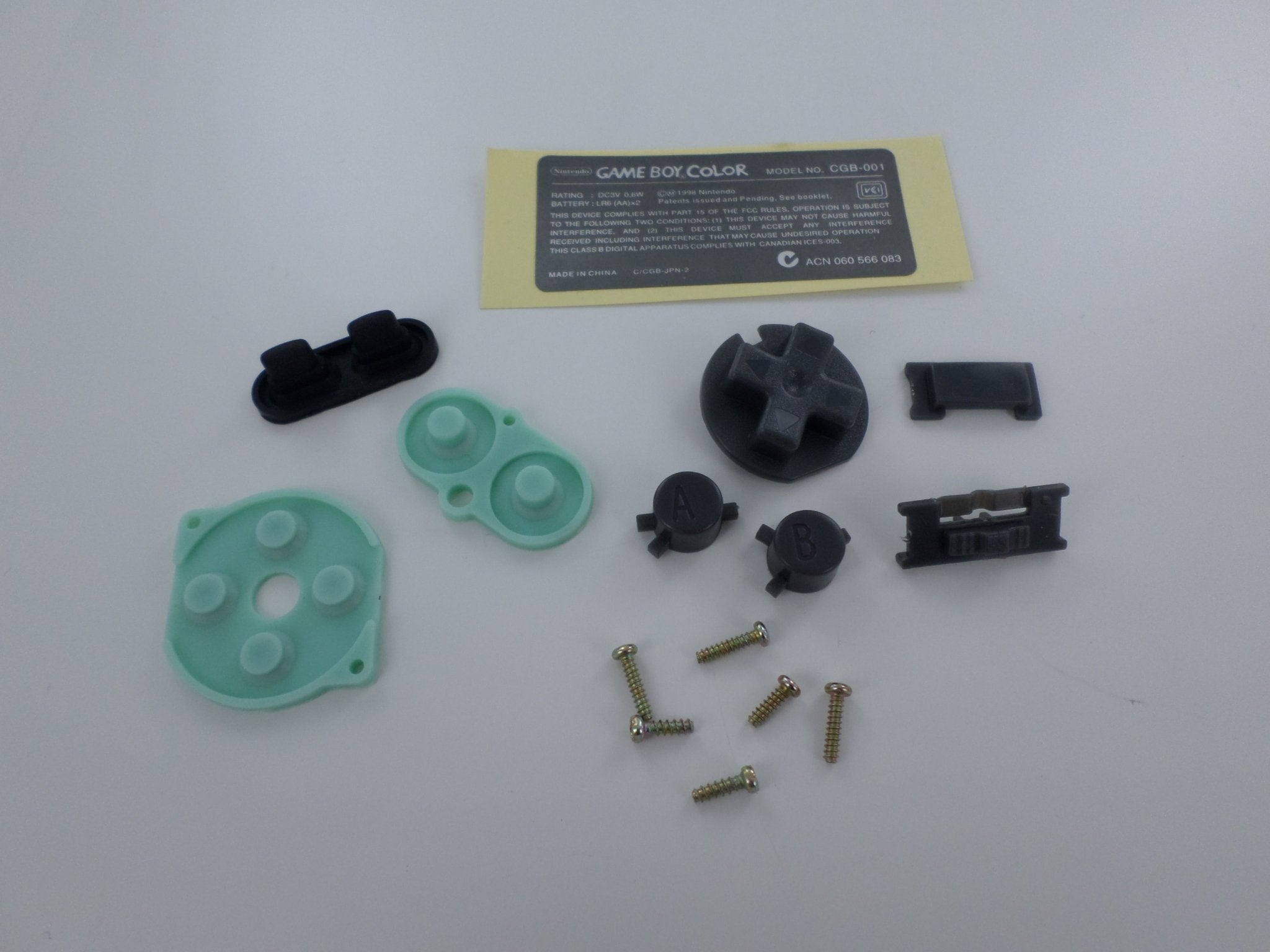 Replacement housing shell case repair kit for Nintendo Game Boy Color GBC (Colour) - Clear | ZedLabz - 2