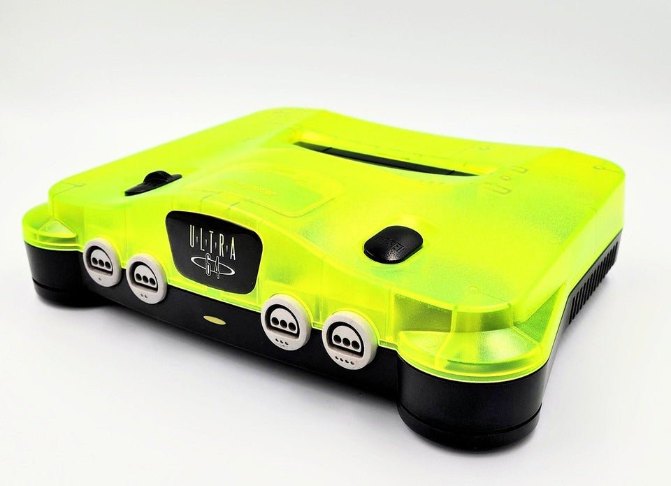 Replacement housing shell for Nintendo 64 N64 console Funtastic series - Black uranium | Trogg tech - 1