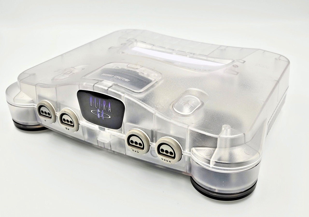 Replacement housing shell for Nintendo 64 N64 console Funtastic series - Crystal | Trogg tech - 1