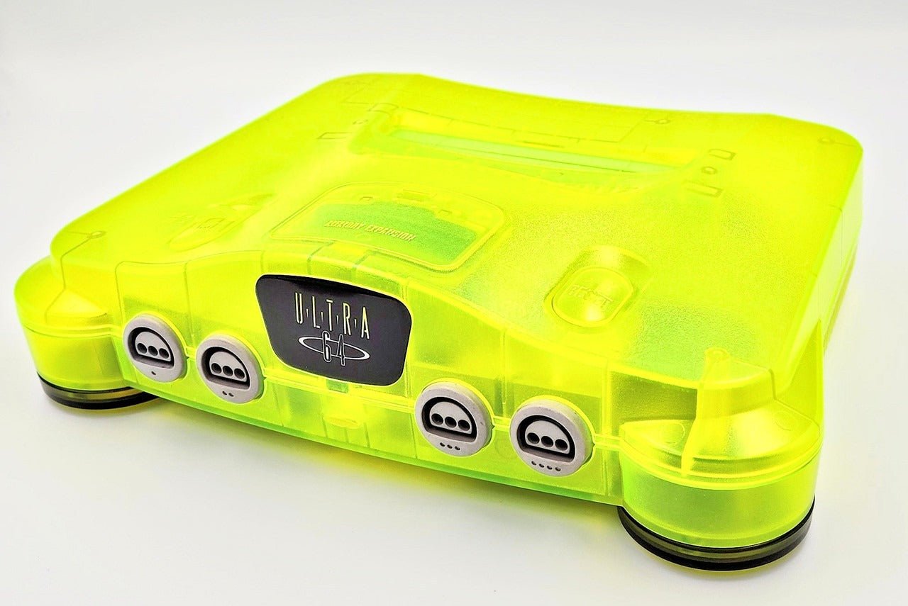 Replacement housing shell for Nintendo 64 N64 console Funtastic series - Extreme green | Trogg tech - 1