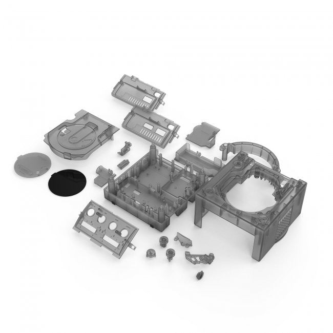 Replacement housing shell for Nintendo GameCube GC DOL-001 & DOL-101 console - Smoke Black | Teknogame