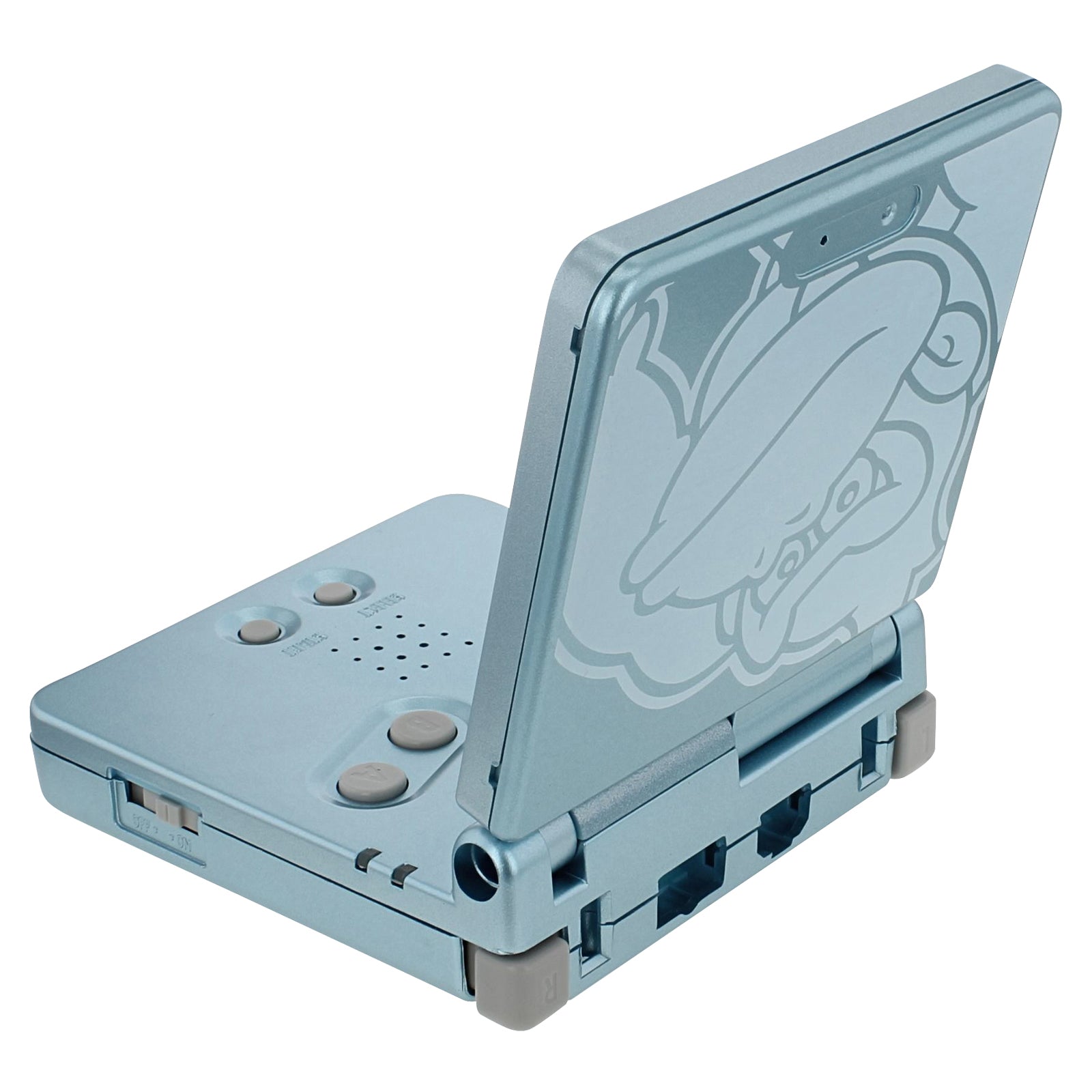 Replacement Housing Shell Kit For Nintendo Game Boy Advance SP - Donkey Kong Pearl Blue | ZedLabz - 3