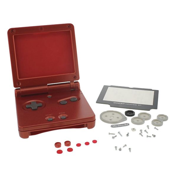 Replacement Housing Shell Kit For Nintendo Game Boy Advance SP - Flame Red | ZedLabz