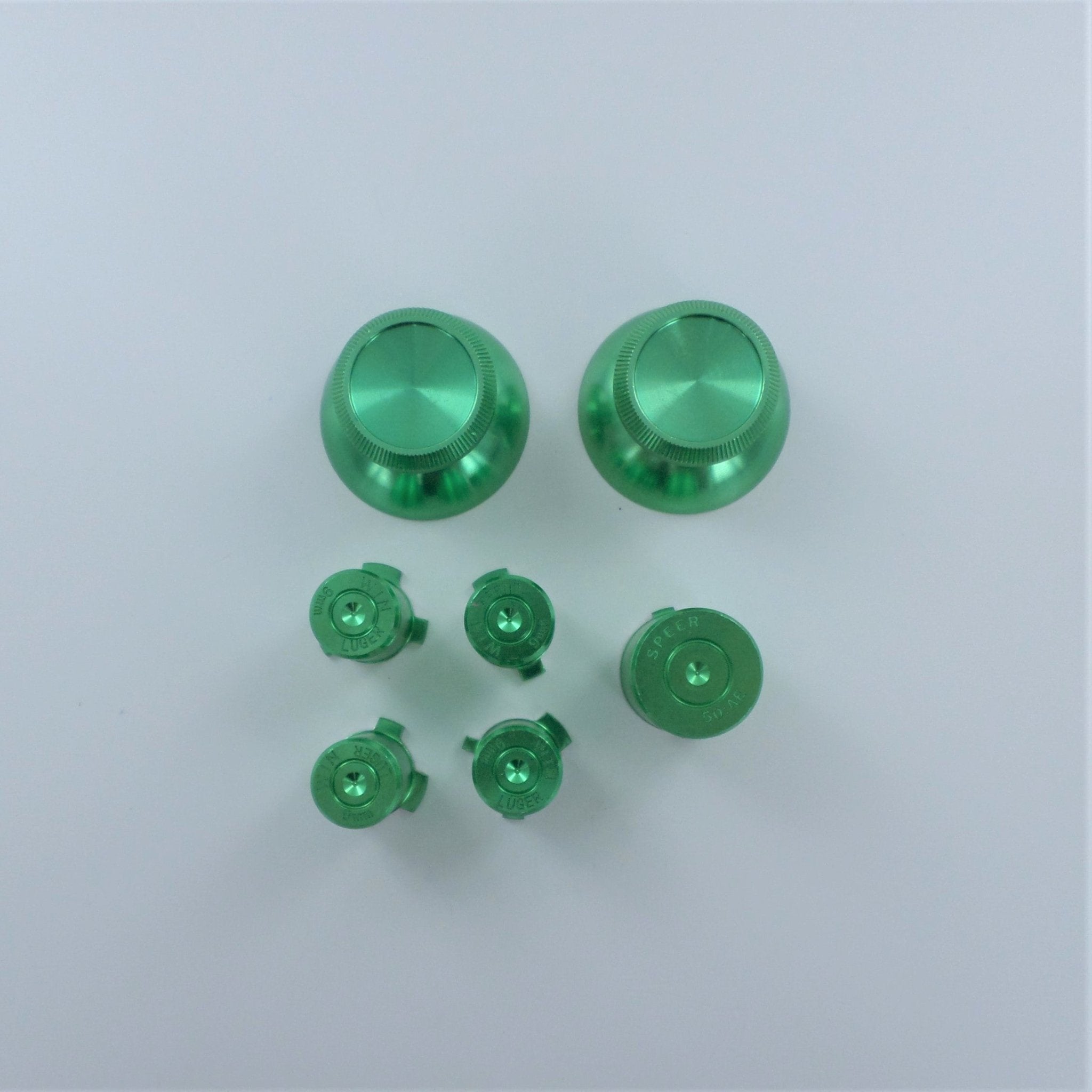 Replacement Metal Thumbsticks & Bullet Buttons Set For Xbox 360 Controllers - Green | ZedLabz - 3