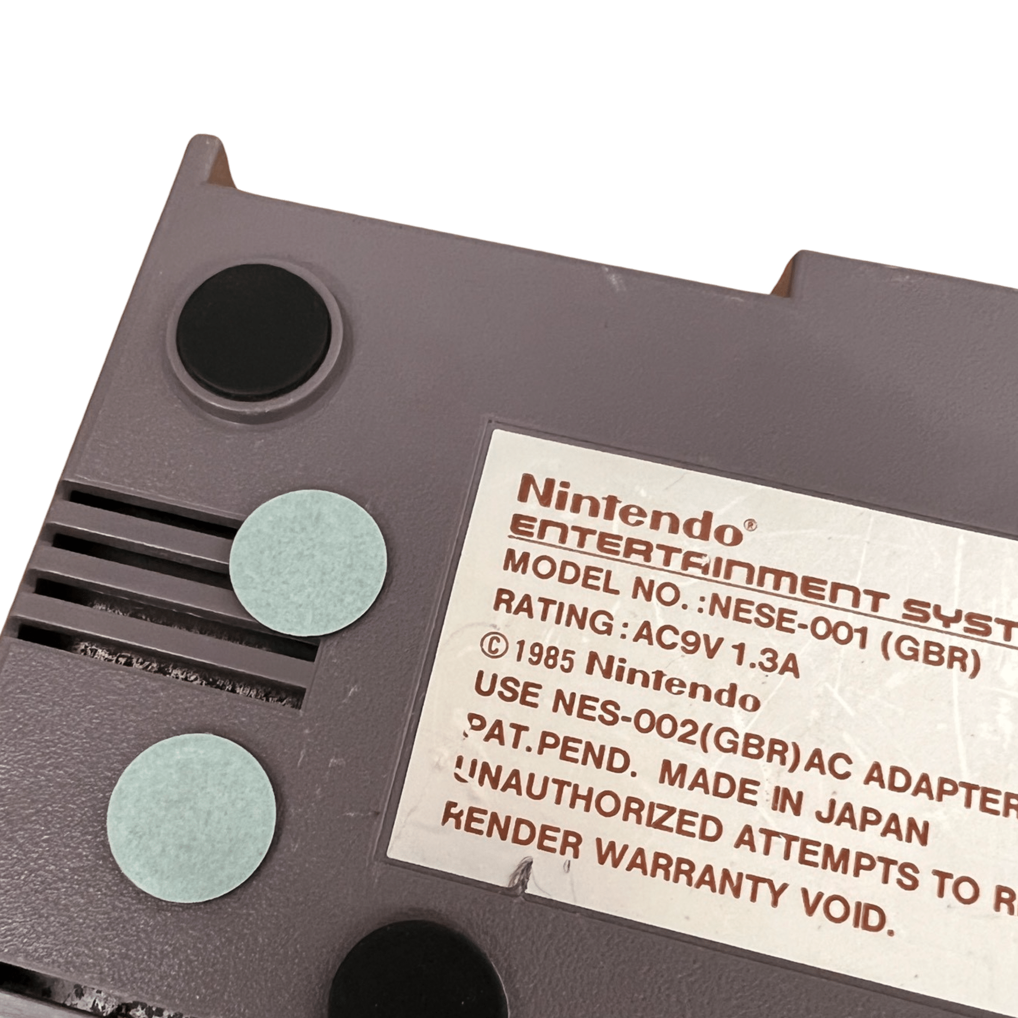 Replacement rubber feet set for Nintendo NES with self adhesive back - Black | ZedLabz - 2