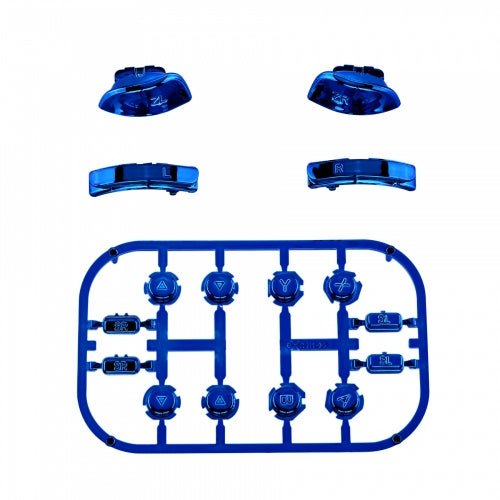 Replacement Soft Touch Button Set For Nintendo Switch Joy-Cons - Chrome Blue | ZedLabz