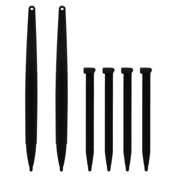 Replacement Standard & XL Stylus Pen Pack For 2015 Nintendo New 2DS XL - 6 Pack Black | ZedLabz