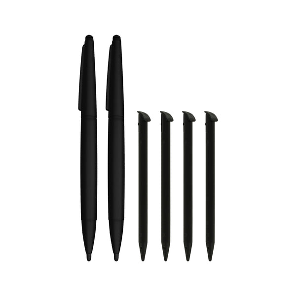Replacement Standard & XL Stylus Pen Pack For 2015 Nintendo New 3DS XL - 6 Pack Black | ZedLabz