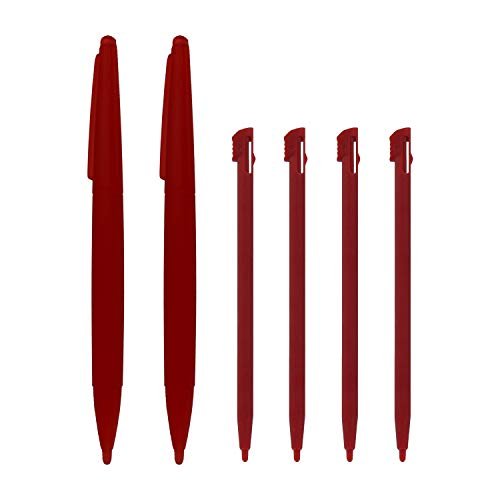 Replacement Standard & XL Stylus Pen Pack For Nintendo 2DS - 6 Pack Red | ZedLabz - 3
