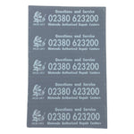 Reproduction UK Service Sticker For Nintendo Game Boy Color & Pocket - 5 Pack Grey | Gameduck - 1