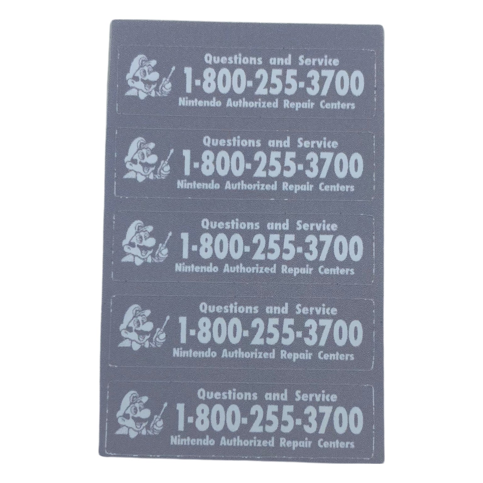 Reproduction US Service Sticker For Nintendo Game Boy Color & Pocket - 5 Pack Grey | Gameduck - 1